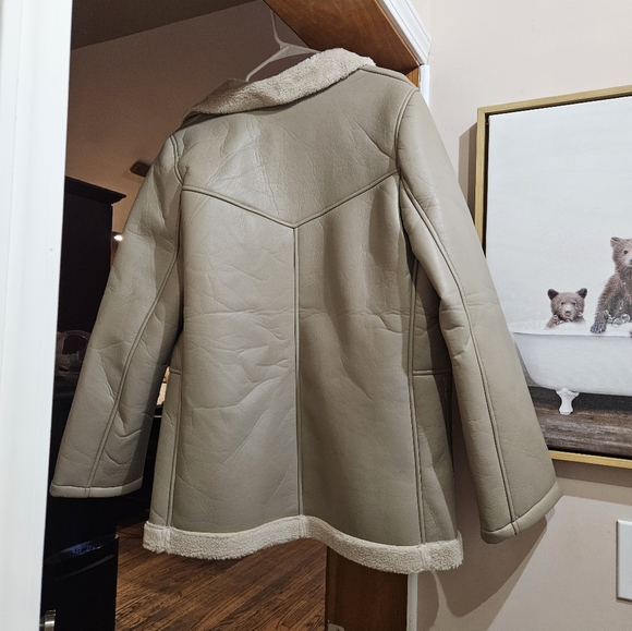 Astr the Label FRANCINE FAUX LEATHER SHEARLING JACKET size XL - Picture 6 of 7